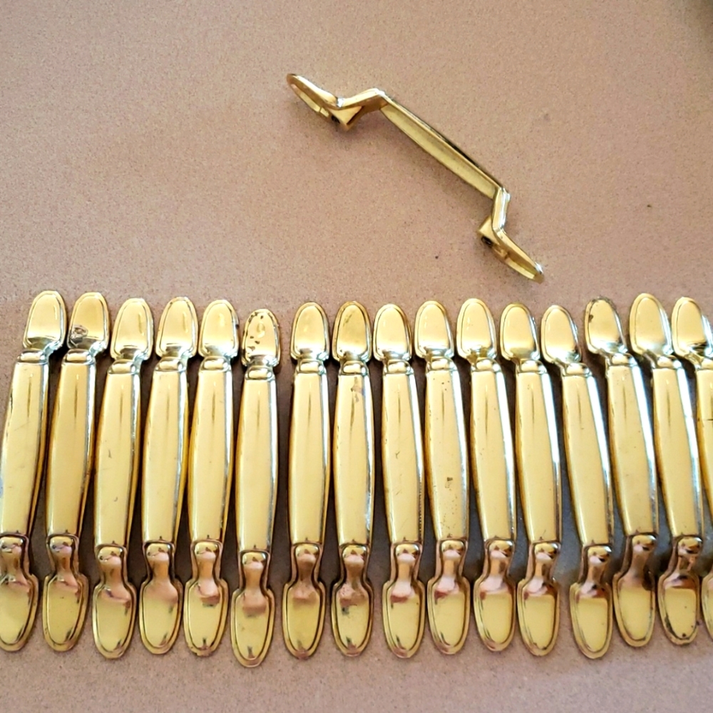 Used Brass plated drawer/cabinet pulls